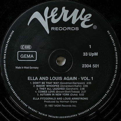 Ella Fitzgerald And Louis Armstrong - Ella And Louis Again Vol. 1 (LP, Mono, RE)