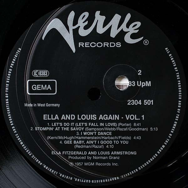 Ella Fitzgerald And Louis Armstrong - Ella And Louis Again Vol. 1 (LP, Mono, RE)