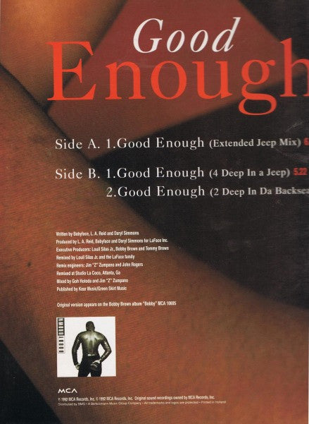 Bobby Brown : Good Enough (12", Maxi)