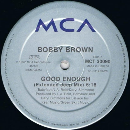Bobby Brown : Good Enough (12", Maxi)
