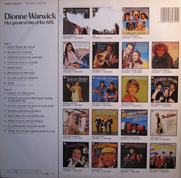 Dionne Warwick : Her Greatest Hits Of The 60's (LP, Comp)