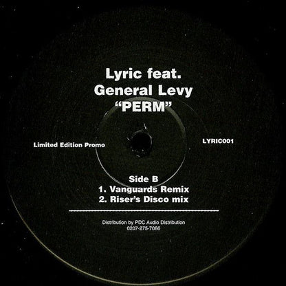 Lyric Feat. General Levy - Perm (12", Ltd, Promo)