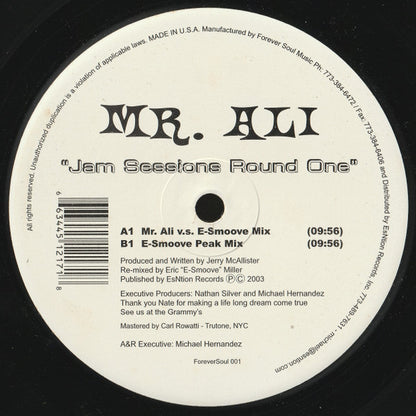 Mr. Ali* : Jam Sessions Round One (12")