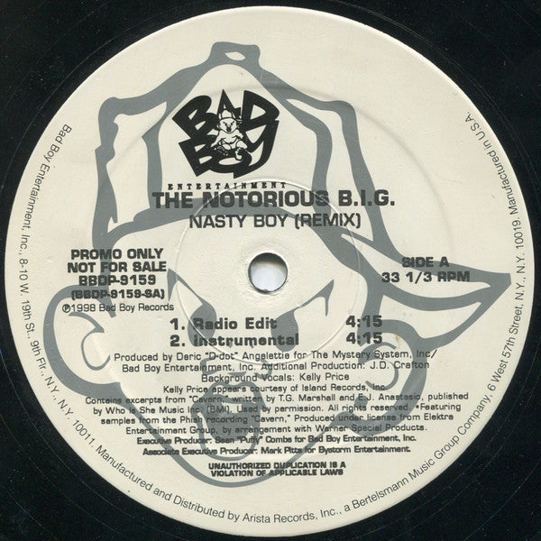 The Notorious B.I.G.* - Nasty Boy (Remix) (12", Promo)
