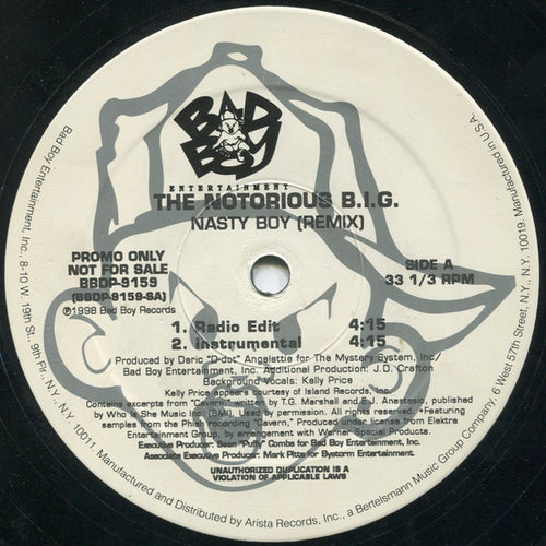 The Notorious B.I.G.* - Nasty Boy (Remix) (12", Promo)