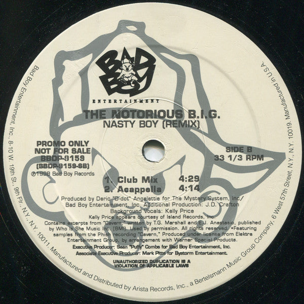 The Notorious B.I.G.* - Nasty Boy (Remix) (12", Promo)