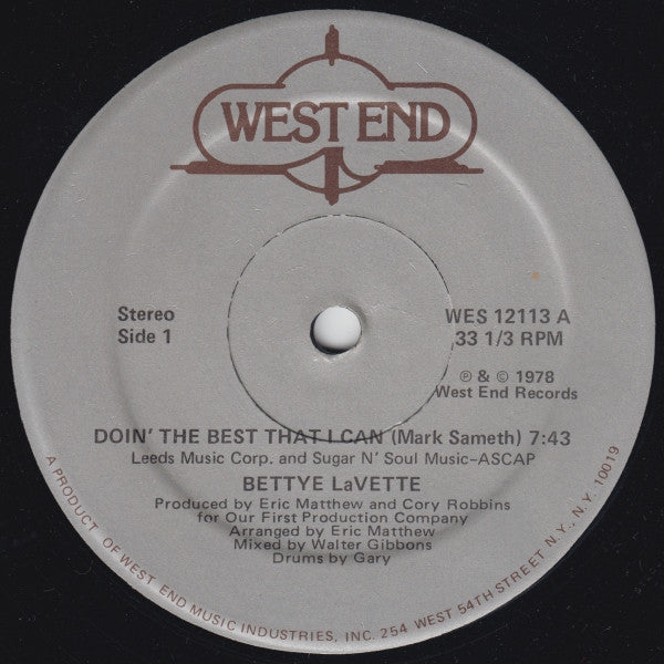 Bettye LaVette - Doin' The Best That I Can (12", Single)