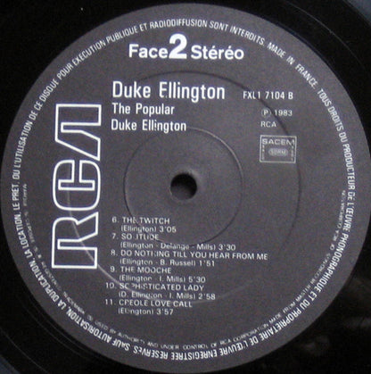 Duke Ellington : The Popular (LP, Album, RE)