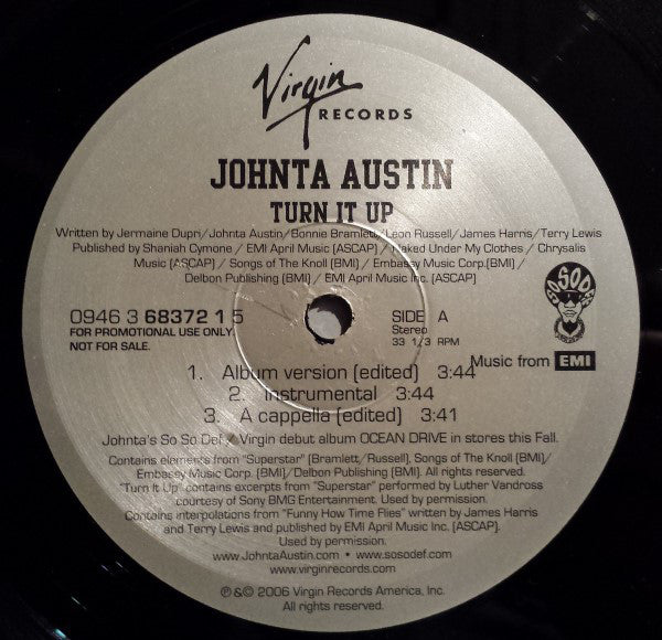 Johnta Austin - Turn It Up (12", Promo)