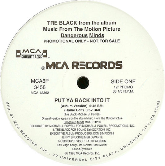 Tre Black : Put Ya Back Into It (12", Promo)