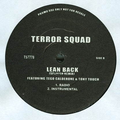 Terror Squad : Lean Back (12", Promo)