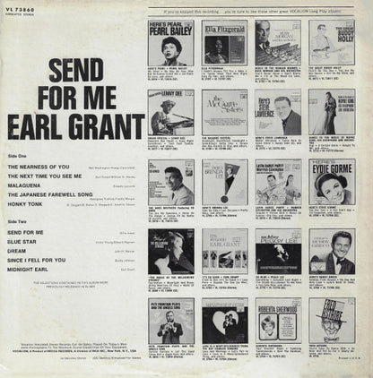 Earl Grant - Send For Me (LP, Album, Pin)
