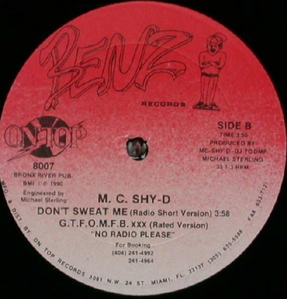 MC Shy D : Don't Sweat Me (12")