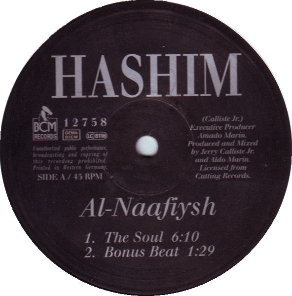 Hashim - Al-Naafiysh (The Soul) (12", RE)