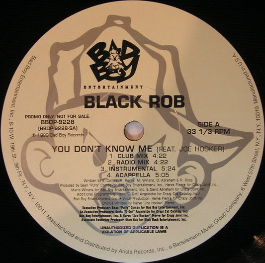 Black Rob : You Don't Know Me (12", Promo)