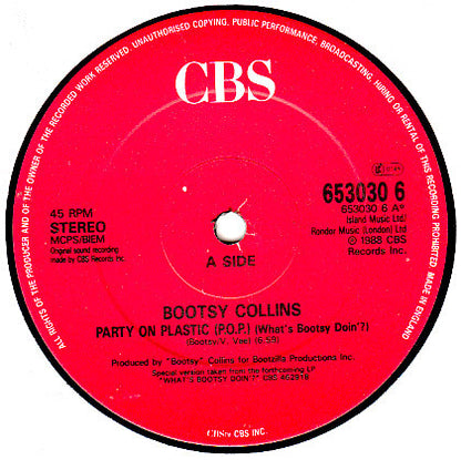 Bootsy Collins : Party On Plastic (12", Single)