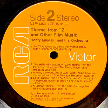 Henry Mancini And His Orchestra : Theme From "Z" And Other Film Music (LP, Roc)