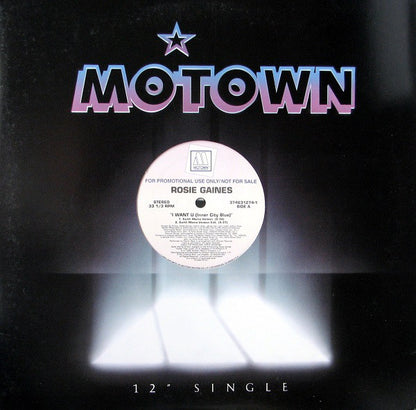 Rosie Gaines - I Want U (Inner City Blue) (12", Single, Promo)