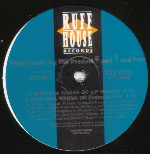 Pras Michel - What'cha Wanna Do (12", Promo)