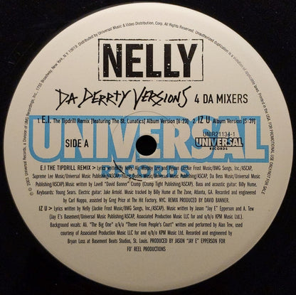 Nelly : Da Derrty Versions (4 Da Mixers) (12", Promo)