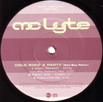 MC Lyte : Cold Rock A Party (Bad Boy Remix) (12")