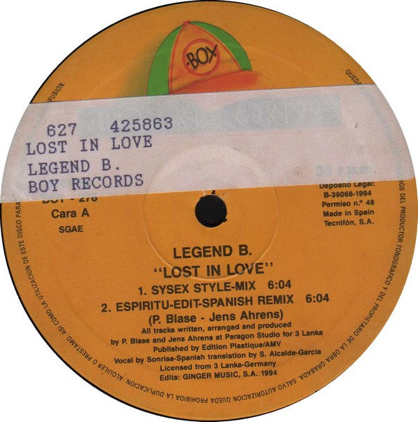 Legend B.* - Lost In Love (12")