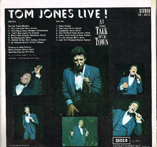 Tom Jones - Tom Jones Live! At The Talk Of The Town (LP, Album)