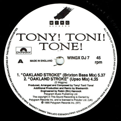 Tony! Toni! Tone!* : Oakland Stroke (12", Promo)