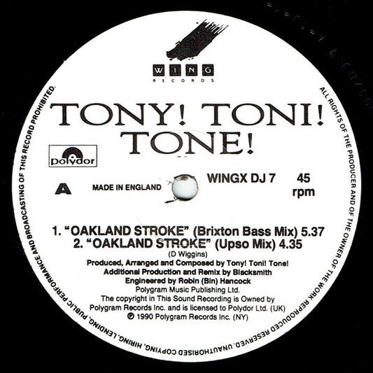 Tony! Toni! Tone!* : Oakland Stroke (12", Promo)