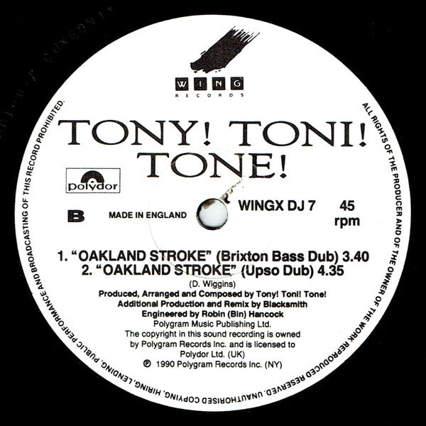 Tony! Toni! Tone!* : Oakland Stroke (12", Promo)