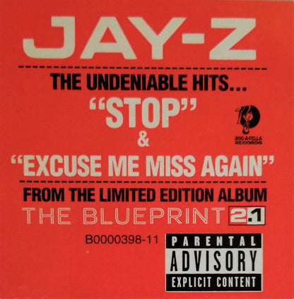 Jay-Z : Stop / Excuse Me Miss Again (12")