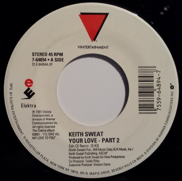 Keith Sweat - Your Love - Part 2 (7", Single)