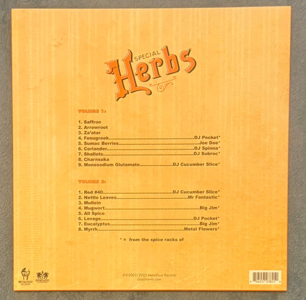 Metal Fingers - Special Herbs (Vols 1&2) (2xLP, Comp, RE, Mus)