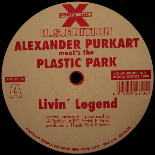 Alexander Purkart Meet's The Plastic Park* : Livin' Legend (12")
