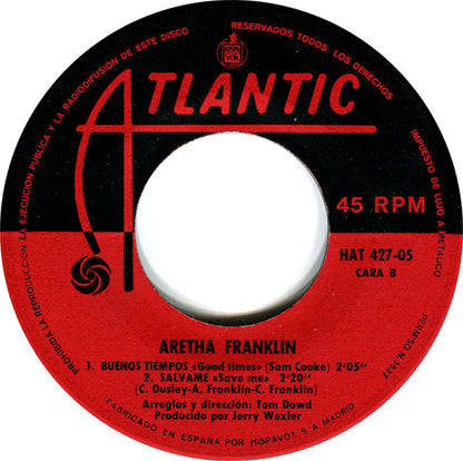 Aretha Franklin - Respeto / Nunca Quise A Un Hombre Como Te Quiero A Ti / Buenos Tiempos / Salvame (7", EP)