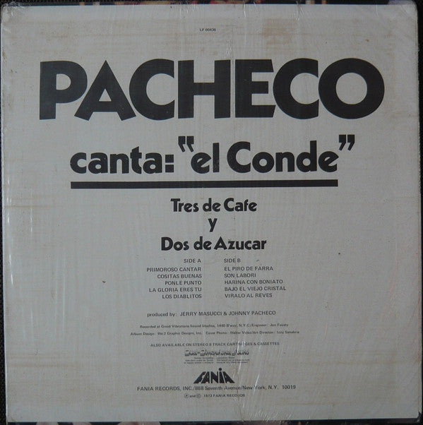 Pacheco* - Canta El Conde Tres De Cafe Y Dos De Azucar (LP)