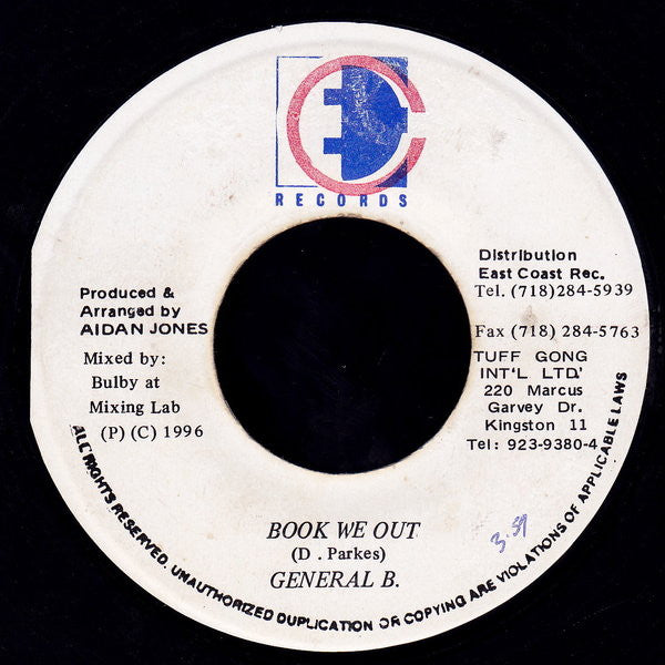 General B.* - Book We Out (7")