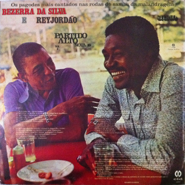 Bezerra Da Silva E Rey Jordão - Partido Alto Nota 10 Vol. 3 (LP, Album)