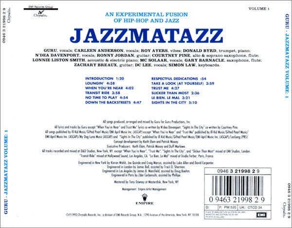 Guru : Jazzmatazz (Volume: 1) (CD, Album)