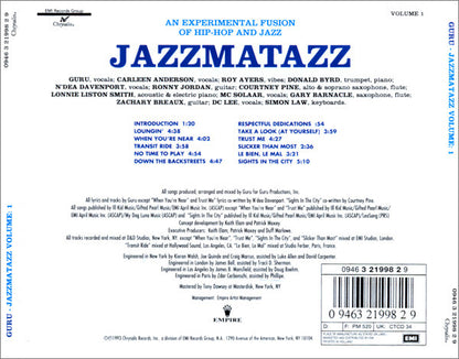 Guru : Jazzmatazz (Volume: 1) (CD, Album)