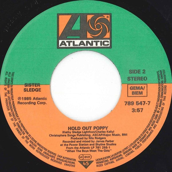 Sister Sledge : Frankie (7", Single)