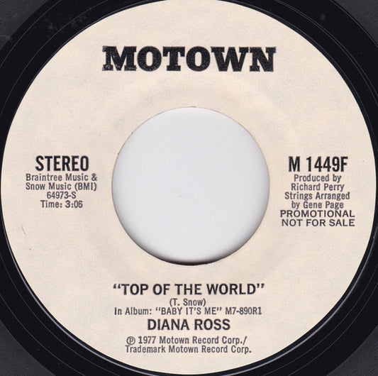 Diana Ross : Top Of The World (7", Promo)