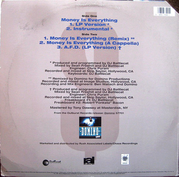 Domino : Money Is Everything (12")