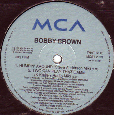 Bobby Brown - Humpin' Around (The K Klass Mixes) (12", Single)
