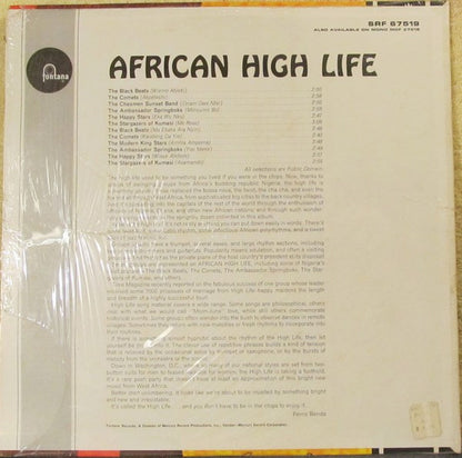 Various : African Highlife (Red Hot Rhythms Of Modern Africa Played By Top Native Orchestras) (LP, Comp)