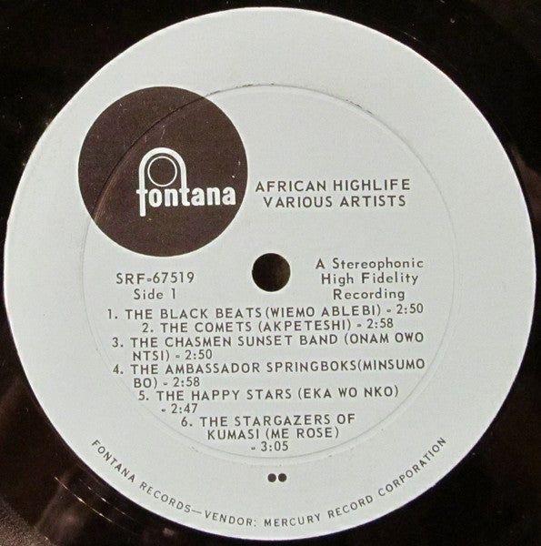 Various : African Highlife (Red Hot Rhythms Of Modern Africa Played By Top Native Orchestras) (LP, Comp)