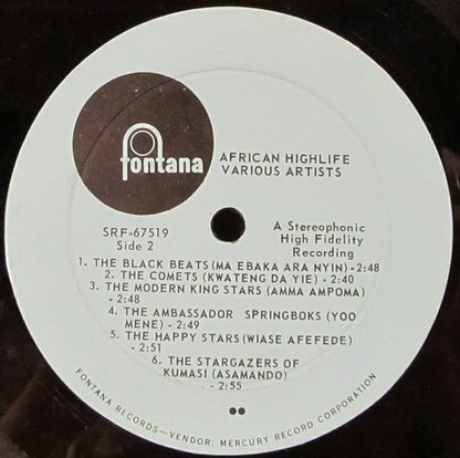 Various : African Highlife (Red Hot Rhythms Of Modern Africa Played By Top Native Orchestras) (LP, Comp)