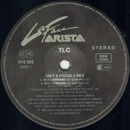 TLC - Ain't 2 Proud 2 Beg (12")