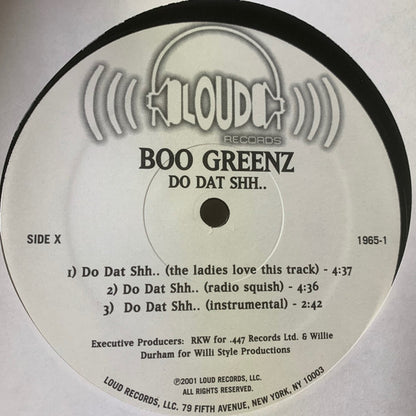 Boo Greenz : Do Dat Shh.. / Street Gladiator (12", Single)