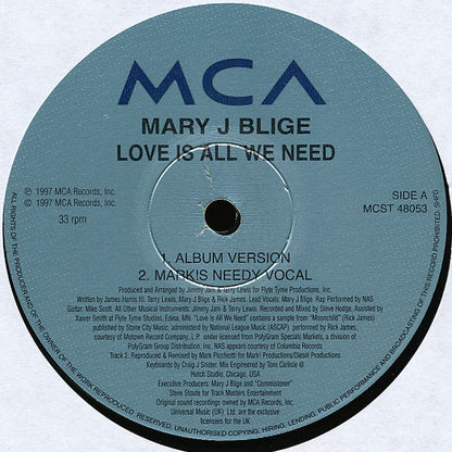 Mary J. Blige : Love Is All We Need (12")